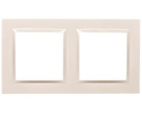 Simon 10 Ramka podwójna kremowa CR2/41