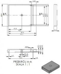 KM20 90X68X18MM OBUDOWA
