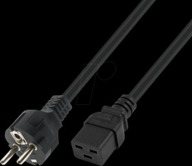 7132-1,8M Power cable CEE 7/7 to C19, 1.8 m, black