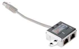 Adapter do złączy RJ, Cat5e, 2 portów Ekranowane, RJ45, 170 mm