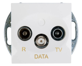 Simon 54 Gniazdo antenowe RD/TV/DATA białe DAD.01/11