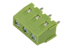 Łączówka; XY127V-03P; AK127; 3 tory; R=5,00mm; 10mm; 12A; 250V; przewlekany (THT); proste; winda; otwór kwadratowy; śruba maszyn