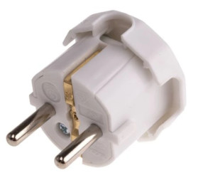 Wtyk sieciowy, 16A, 250 V, 2P+E Typ F, niemieckie Schuko, RS PRO