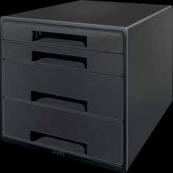 53720095 Drawer storage cabinet, Recycle Cube, black