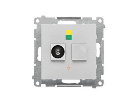 SIMON 55 Gniazdo ekwipotencjalne pojedyncze aluminium mat TGEK1.01/143 KONTAKT SIMON