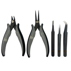 Zestaw narzędzi RS PRO Zestaw narzędzi ESD 1 x obcinak, 1 x szczypce, 1 x pęseta VDE Nie