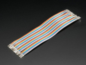 Adafruit Premium Female/Female Raw Custom Jumper Wires - 40 x 6" (150mm)