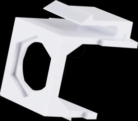 BS08-10122 Keystone empty adapter, hexagonal, white, 10 pieces