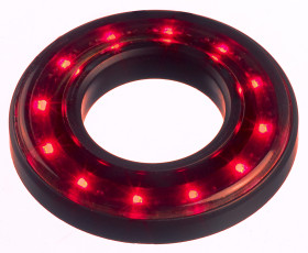 Lampka kontrolna do montażu panelowego 12 → 24V dc, czerwona 16.1mm Czarny Wyprowadzenia APEM