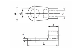Końcówka kablowa oczkowa miedziana CU KO 10/6 oczkowa WOKMC0100000601 RADPOL