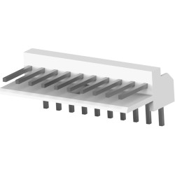Pin header, 10 pole, pitch 2.5 mm, angled, natural, 1-171826-0