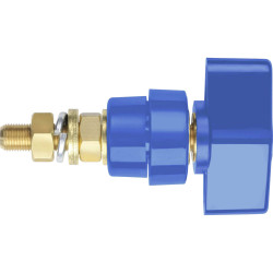 Sch&#xFC;tzinger POL 102/BL Pole Terminal Blue 100A M8 Thread Bolt Captive