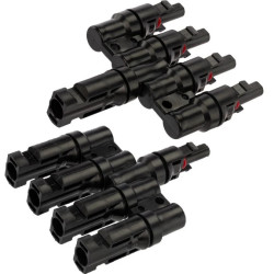 Złącze solarne typu MC4 czwórnik równoległy fotowoltaiczny PV IP67 VCX /komplet 2szt./