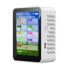 14-w-1 monitor jakości powietrza Tuya WiFi HCHO TVOC CO2 tlenek węgla PM2.5 PM10 temperatura wilgotność przenośny akumulatorowy