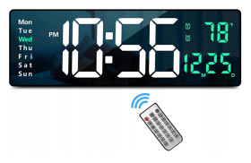 Zegar ścienny LED DS-6626 z pilotem