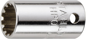 Nasadka, rozm: 1/4 cala, typ: Kwadratowy, Nasadki, dł: 23 mm