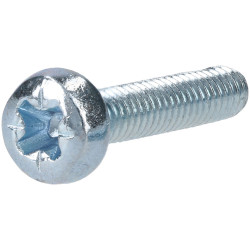 R-TECH 337030 Pozi Pan Head Machine Screws BZP M2.5 12mm - Pack Of 100