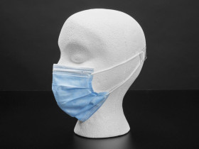 Adafruit Standard Adult Disposable Masks - Blue Surgical-Style - 50 pk