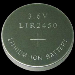 Opencircuit LIR2450 3.6V rechargeable coincell battery