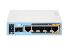 Router WiFi RB962UiGS-5HacT2HnT, Dual Band, 5x RJ45 1000Mb/s, 1x SFP, 1x PoE MikroTik hAP ac