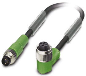 Przewód czujnik-siłownik ze złączem Złącze M12 liczba rdzeni 3 długość 600mm Rodzaj A Żeńskie Złącze B M8