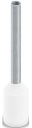 Insulated wire end ferrule, 0.75 mm², 12 mm long, UL 486F, white, 2100112