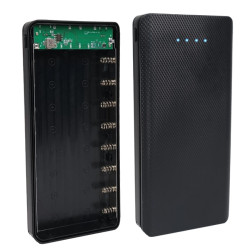 Obudowa na powerbank W8 DIY - 8x18650 - 20000mAh - Type-C- USB- microUSB