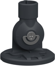 Bracket, dark gray, (H) 94 mm, for signal towers, XVZ06