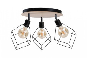 Spot loftowy 3x E27 RUBEN WOOD