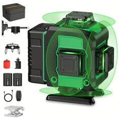 Poziomica laserowa LFINE 4D 16 linii z podwójnymi akumulatorami ładowanymi przez USB, zasilana samopoziomującym się narzędziem w