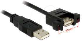 85106 Cable USB 2.0 A > USB 2.0 A mount 1 m