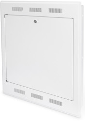 Wall enclosure, 2 U, swing out, flush mounting, (H x W x D) 778 x 628 x 127 mm, sheet steel, light gray, DN-19 WM-FLSH-127