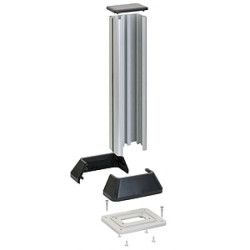 Simon Connect Minikolumna ALC jednostronna 10xK45 anozdyzowane aluminium/ szary grafit ALC315/8/14