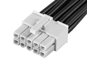 Kabel przewód-płytka, Mini-Fit Jr., 600 V, 9 A, raster: 4.2mm, 150mm, Złoto, Czarny