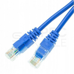 Patchcord UTP kat.6 kabel sieciowy LAN 2x RJ45 linka niebieski 0,5m ATEL