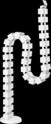 HZ 42 WL Desk cable guide, flexible, 30 joints, white