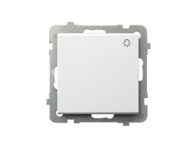 SONATA Wyłącznik zwierny przycisk "światło" biały ŁP-5R/m/00 OSPEL