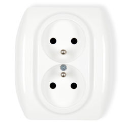 Trend, mechanizm, gniazdko podwójne, z uziemieniem