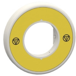 Label, illuminable, 24 VAC/VDC, 60 mm, for emergency stop pushbutton, ZBY9W3B140