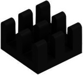 IC heatsink, (L x W x H) 10 x 10 x 6 mm, 31 K/W, black anodized, 10037019