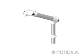 Ramię ALSIDENT 650mm do systemu ALUMINIUM 75 montowane do blatu - białe połączenia