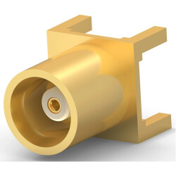 MCX panel socket 50 Ω, solder connection, straight, 829558-4