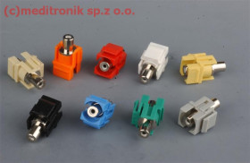 Moduł keystone RCA gniazdo na gniazdo kolor biały