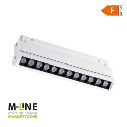 Reflektor szynowy magnetyczny liniowy regulowany 12W biały M-LINE