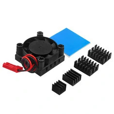 Wentylator chłodzący Orange Pi 5 Plus z aluminiowym radiatorze z termopadami do odprowadzania ciepła dla płyty OPI 5 Plus