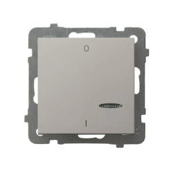 AS Łącznik dwubiegunowy z podświetleniem niebieskim kaszmir ŁP-11GS/m/82