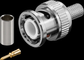 11334 BNC crimp connector, RG59/U, 75 Ohm
