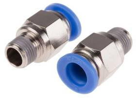 Adapter gwintowany prosty gwint – rura, 10 barów