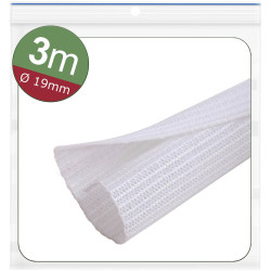 Quadrios 24CA472 Braided hose White Polyester 19-20 mm 3 m