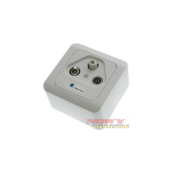 Gniazdo abon.RTV-SAT końcowe 1xSAT Cabletech antenowe